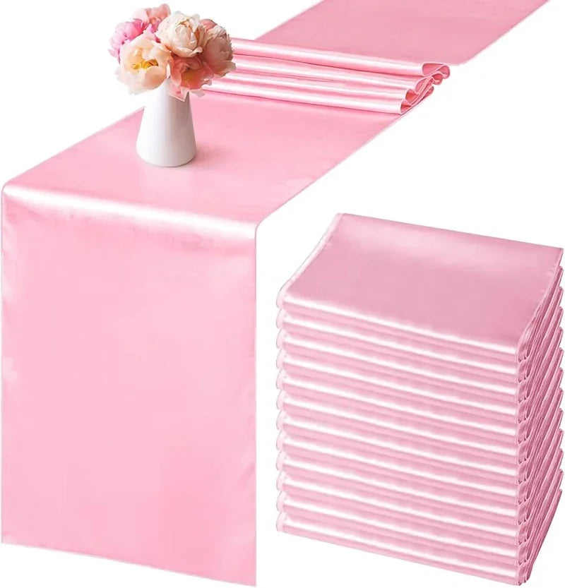 2-10PCS Satin Table Runner 30x275cm For Wedding, Party Events, Decoration, Birthday Parties ,Banquets, Decor, Graduations ,Engagements.