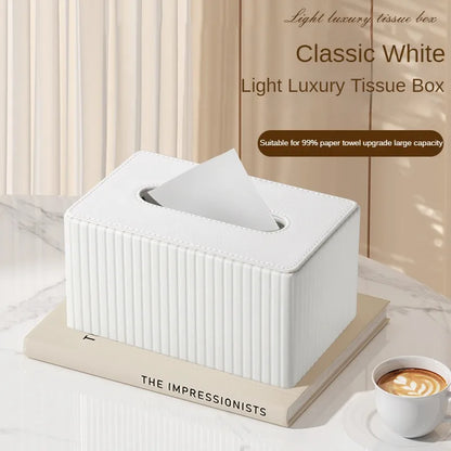 Tissue Box Living Room High-end  Leather Tissue Box