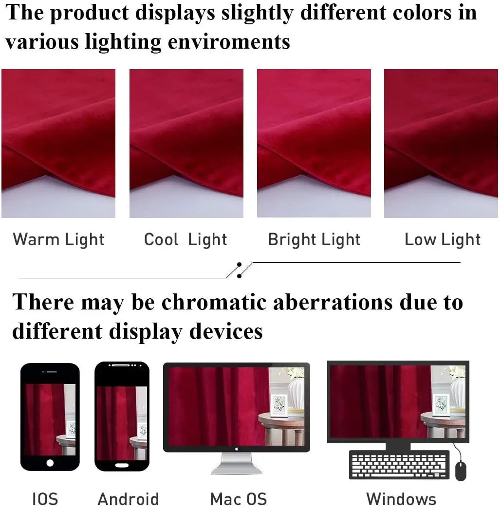 1pc Burgundy Red Velvet Curtains 84 inches Long Luxury Room Darkening.