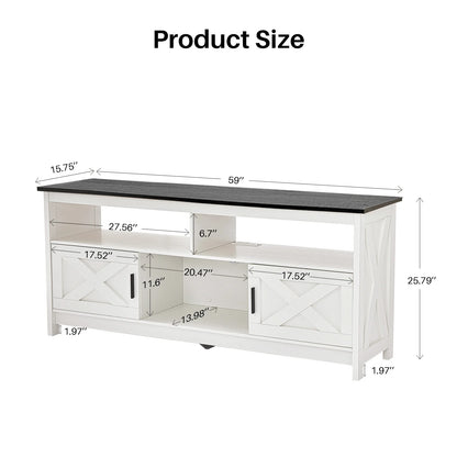 TV Stand for TVs Up to 65 inches Entertainment Center Power Outlet