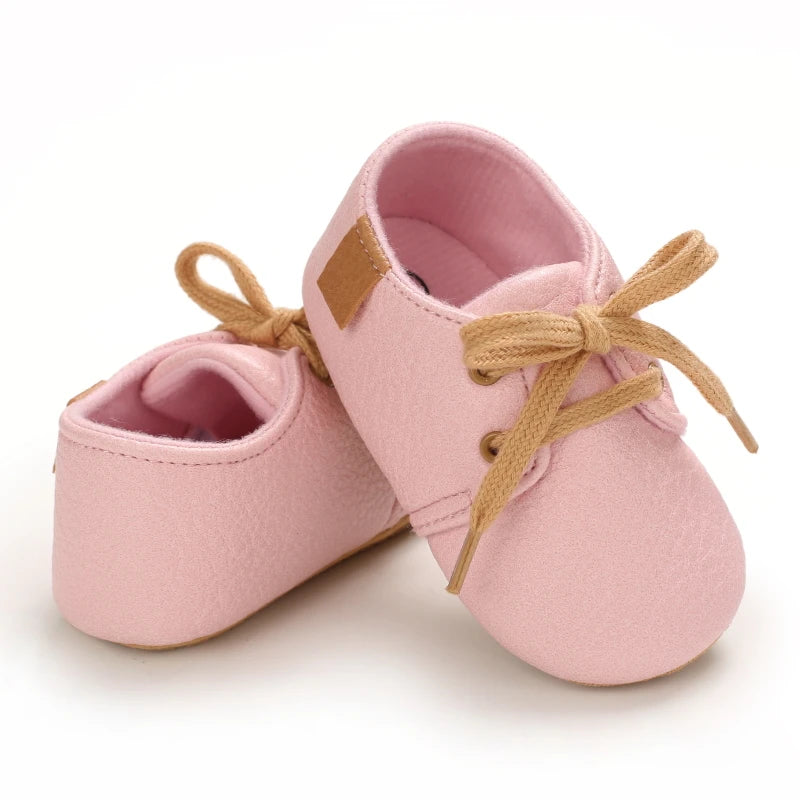 Baby Mid Top Sneakers - Classic Solid Color Casual Sneakers,  Non slip Rubber Sole, Beginner's Children's Shoes.