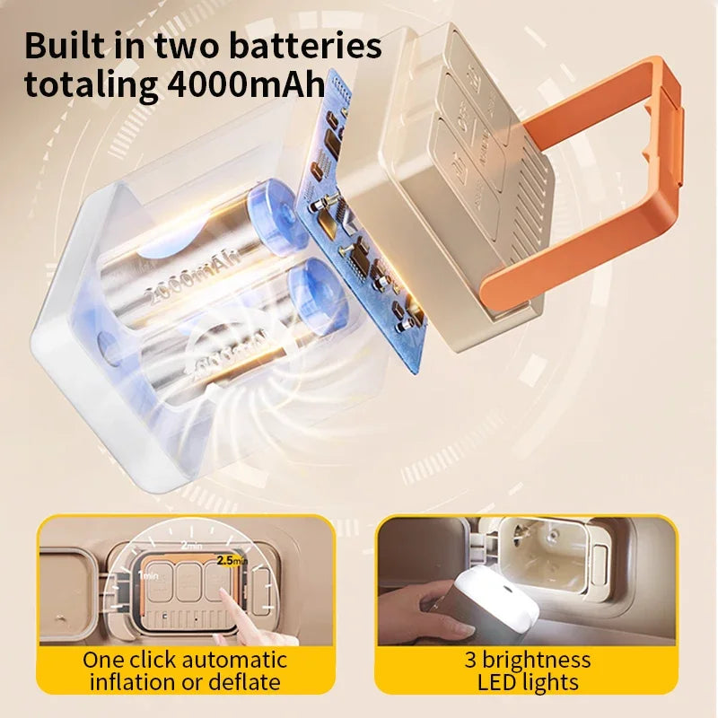 New Air Mattress Built-in Pump Self-inflating Cushion, Outdoor Tent Inflatable Bed Double sleeping For Camping or Indoor.