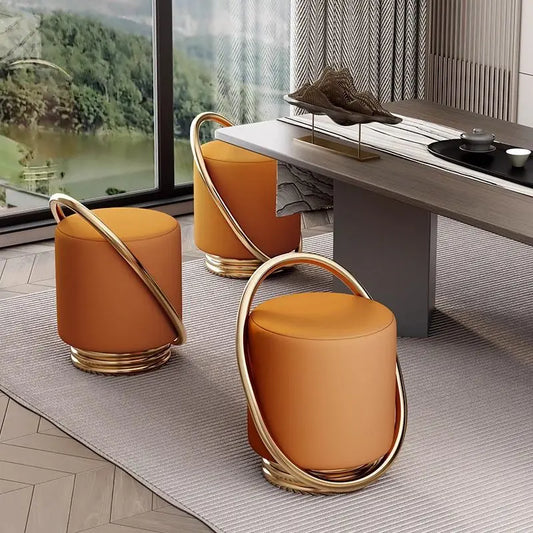 Dressing Table, Stool,  Bedroom Makeup Sofa, Luxury Round Dressing.