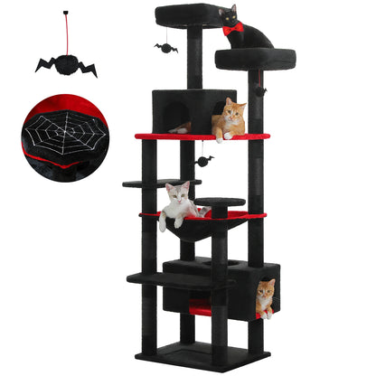 Cat Tree and Tower for Indoor Cats Scratching Posts  Hammock  Perches