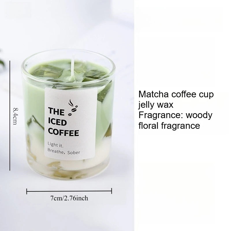 Jelly Wax Coffee Cup Aromatherapy Smoke Free Candles, Romantic Atmosphere Fragrance.