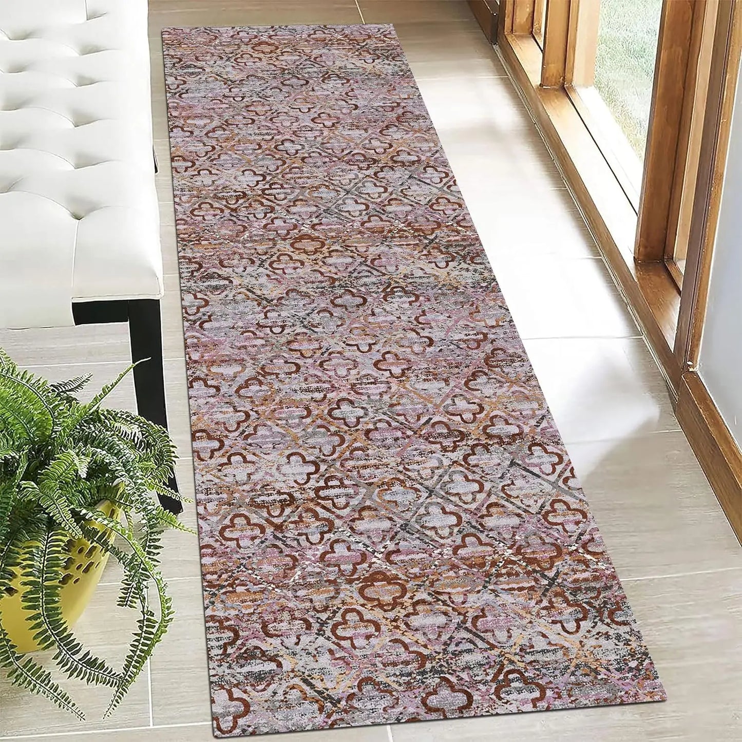 Stain & Water Resistant Non-Slip Rug for Living Room, Bedroom, Nursery