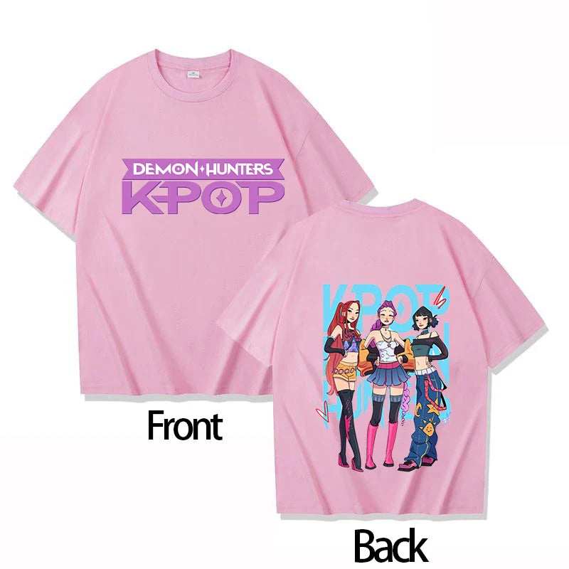 2025 Movie KPOP Demon Hunter RUMI child, Cotton Round Neck Boys, Girls T-shirt.