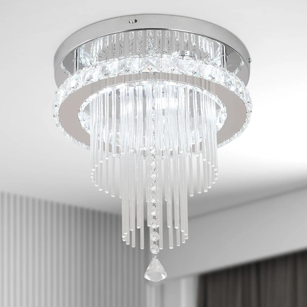 Drop Crystal Pendant Led Chandelier  Lamp