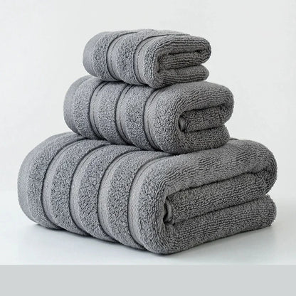 Luxurious 100%Cotton Towel Set Bunndle,Ultra Soft Blue Hand+Face+Bath Towel.