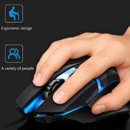 2025 Latest High-Quality Ergonomic Gaming Mouse, for Desktop, and Laptop 4-Button USB RGB Backlit Mouse