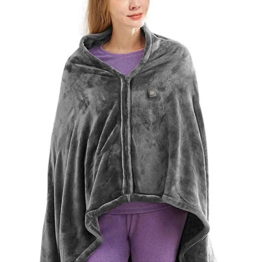 USB Electric Heated Blanket,3 Heating Levels, Fleece Heated Portable Throw Over Blanket.