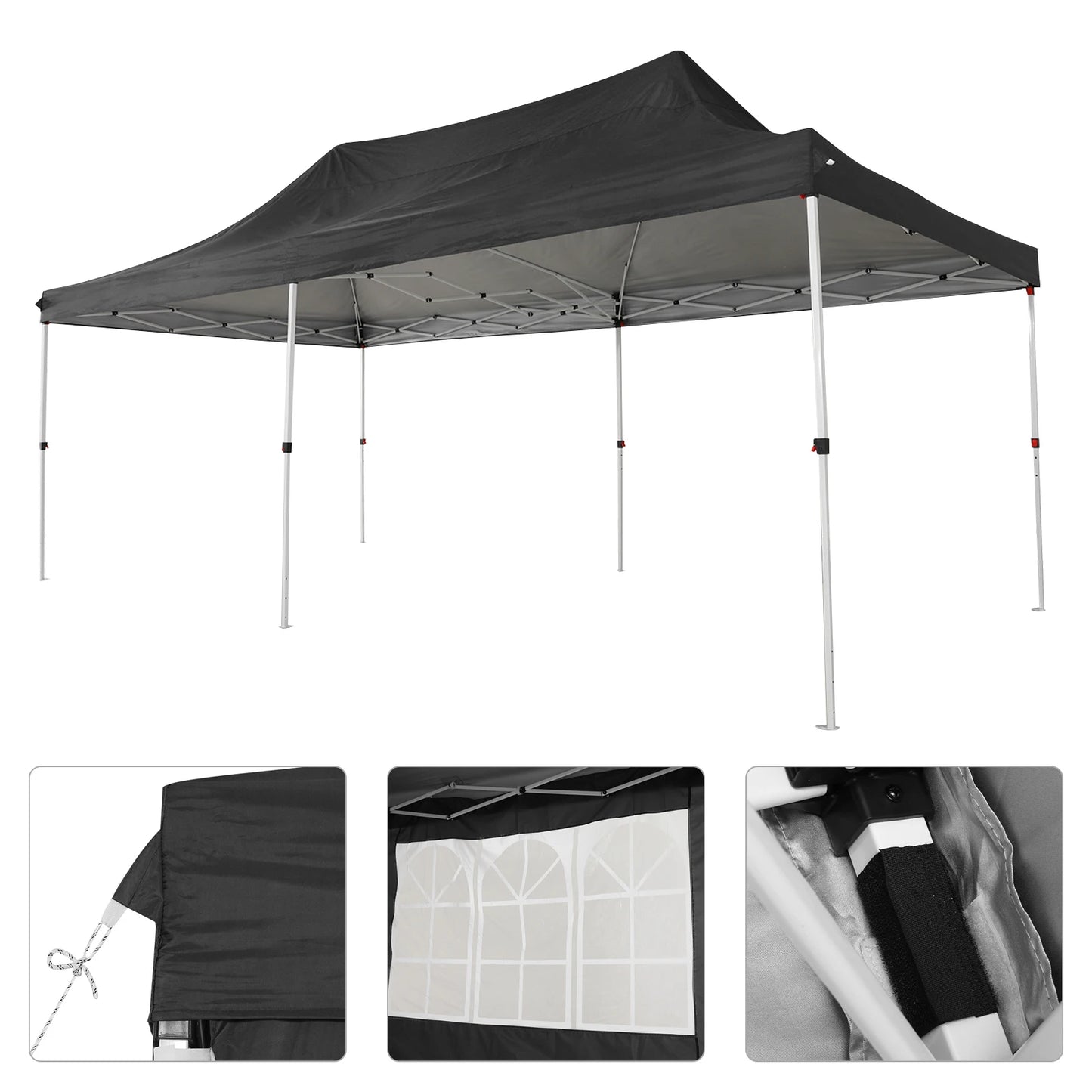 10x20 Pop Up Canopy Tent with 6 Sidewalls, Wedding Party.