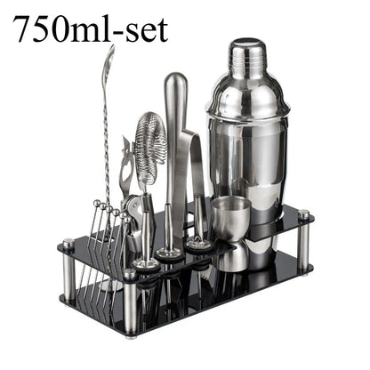 Professional Bar Tool Set, Stainless Steel Cocktail Shaker Set.