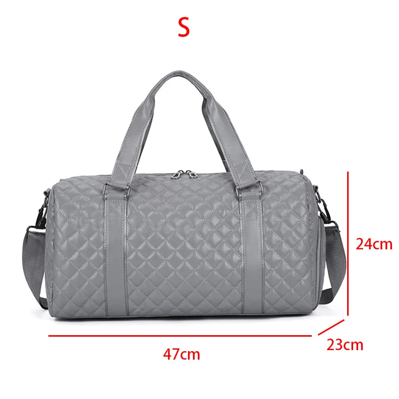 Duffle Tote Gym Fitness Bags for Women, PU Leather Handbag Travel, Luggage, Shoulder, Sports, Shoes, Crossbody Bags.