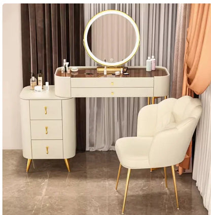 Bedroom Desk Dressing Table Chair Mirror Drawers