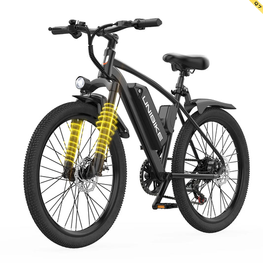 Q7 Adult E-bike 400W Motor,36V 10Ah Battery, Electric 26 Inch Fat Tire E-Mountain bike.