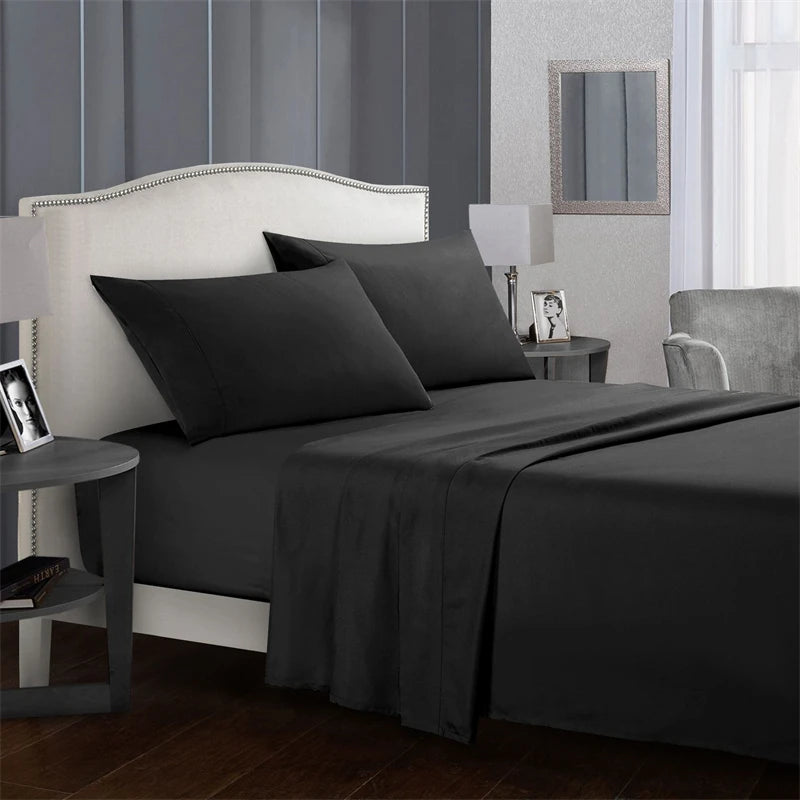High-quality Simple King Size Bed Sheet Set  Fitted Sheets  Queen Durable Bed Covers.