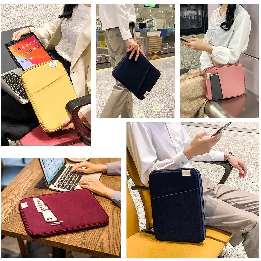 Shockproof Tablet Pouch Bag For I-pad Pro11, Air6, 4, 5 12.9, 10.5, 9.7 Mac book Air13.3, 13.6, Pro14 Xiaomi, Huawei, Samsung Laptop Sleeve.