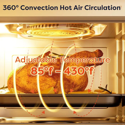 8-in-1 Countertop Air Fryer Steam Oven 13QT Rapid Steam Vapor
