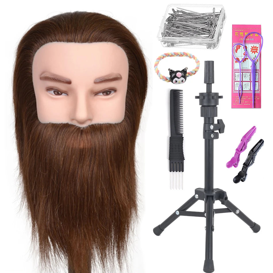 100% Real Human Hair Mannequin ,Styling Heads Cosmetology Practice Heads.