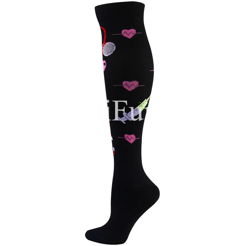 Men & Women New Compression Socks, Sports Socks ,Medical, Nursing, Edema, Diabetes, Varicose Veins ,Flight Travel Cycling Socks.