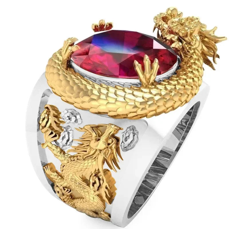 New Hot Sale Fashion Retro Style Square Black Mirror Men Ring.