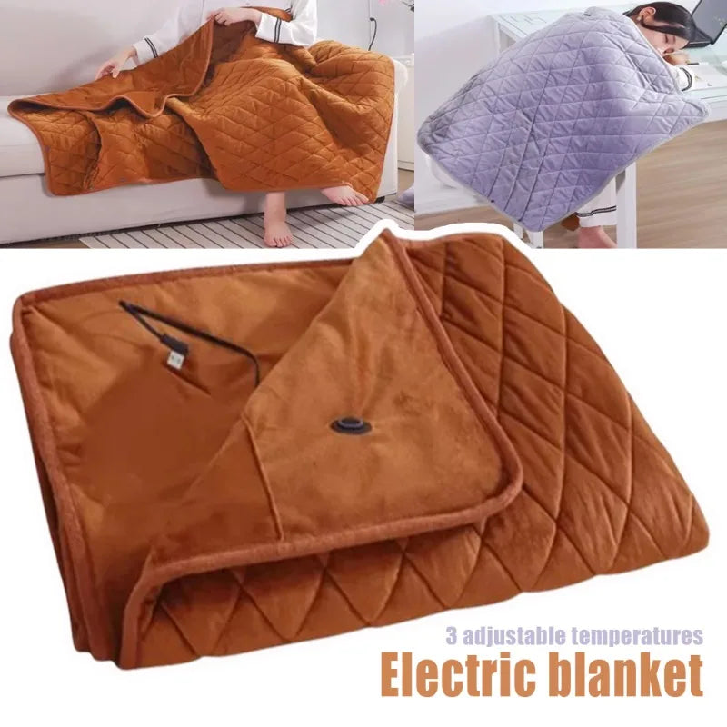 Multifunctional Electric Blanket USB Winter Shawl, 3 Adjustments Fast Heating with Pocket Washable.