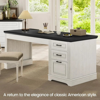 Executive Desk, Computer Desk with Storage Power Outlet.