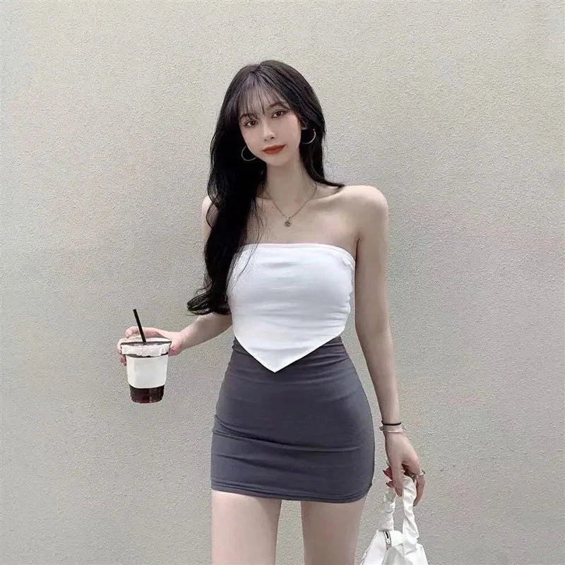 Sexy High Waist Office Mini Skirt, Women All-match Hip Wrap Skirt.
