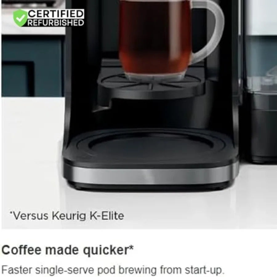 Dual Brew Hot, Iced Coffee Maker, for Home and Office Use, with Advanced Temperature Control.