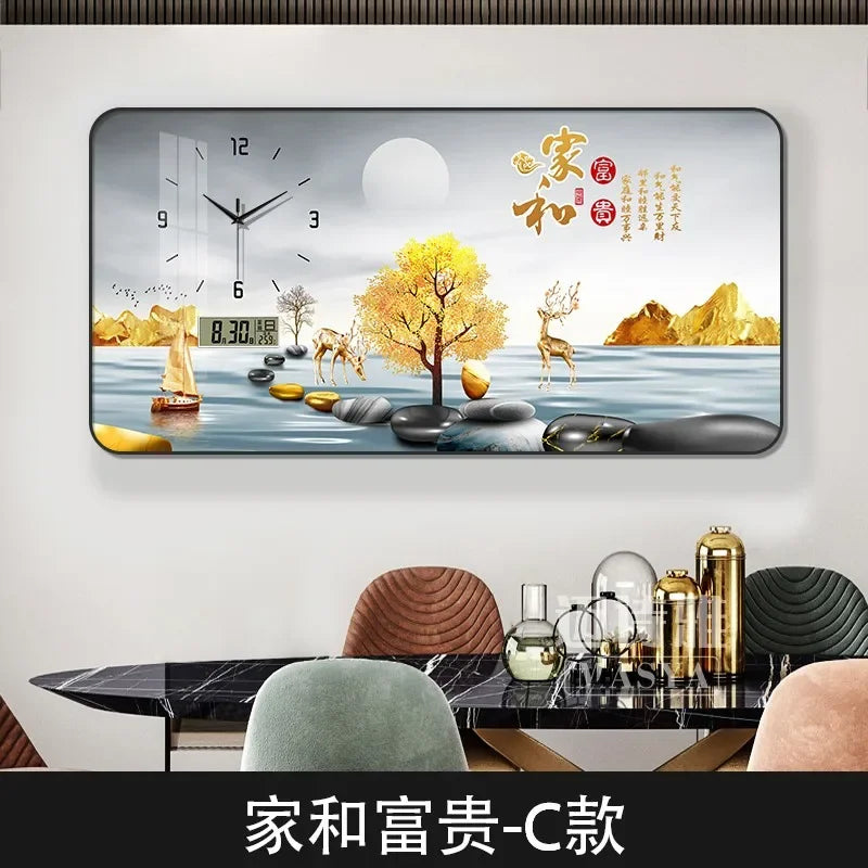 Digital Luxury Large Wall Clock, silent Timepiece,  Living Room Decorations!!