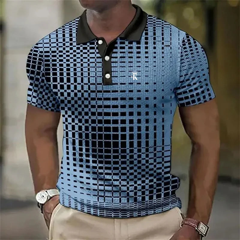 Men Polo Golf Shirt Work, Casual Collar Short Sleeve Basic Color.