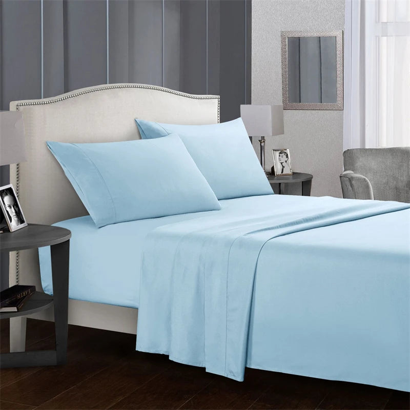 High-quality Simple King Size Bed Sheet Set  Fitted Sheets  Queen Durable Bed Covers.