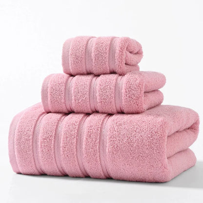 Luxurious 100%Cotton Towel Set Bunndle,Ultra Soft Blue Hand+Face+Bath Towel.