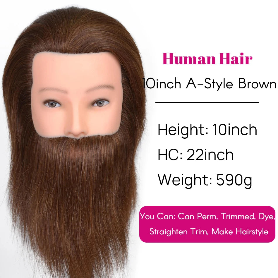 100% Real Human Hair Mannequin ,Styling Heads Cosmetology Practice Heads.