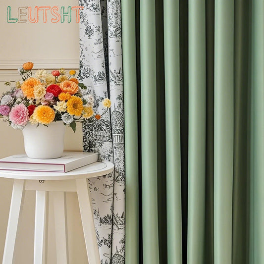 French Pastoral Style Drapes Light Luxury Bedroom Blackout Curtains