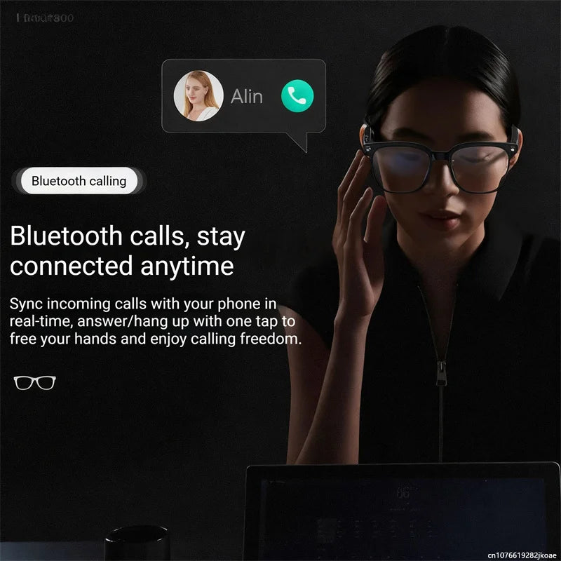 4K AI Smart Bluetooth Glasses, Chat GPT 800W pixel Shooting, Waterproof ,Camera, Photo, Video ,Voice Call Translation Smart Glasses.