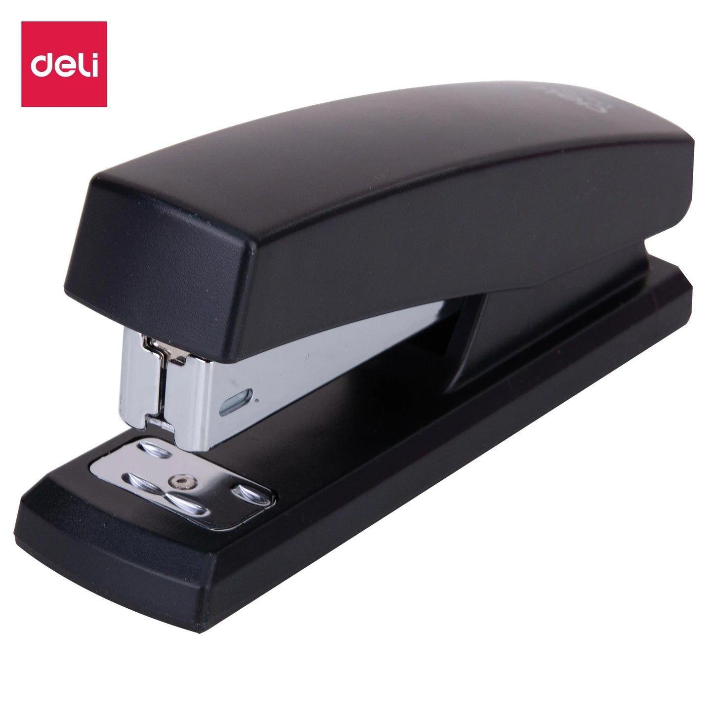 Deli Stapler Set, Black Stapler with 640 Staples Included Perfect for Office, School, and Home Use.