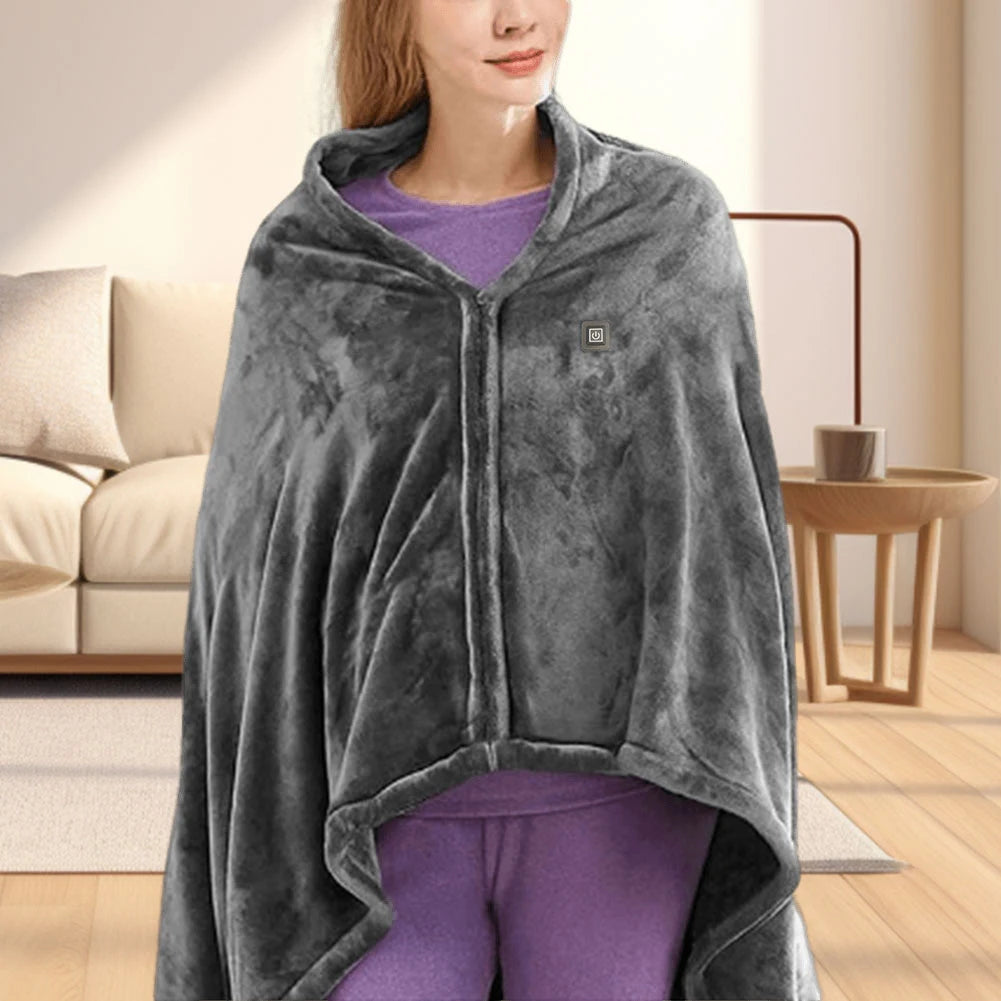 USB Electric Heated Blanket,3 Heating Levels, Fleece Heated Portable Throw Over Blanket.