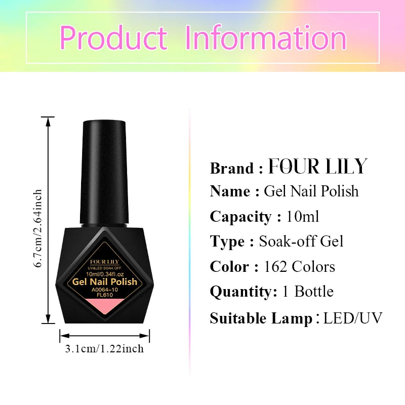 10pcs 10ml Gel Nail Polish Set, HEMA TPO Free, Red ,Coffee Brown, Semi Permanent Soak Off ,UV Gel Varnish For Winter Nail Supplies.