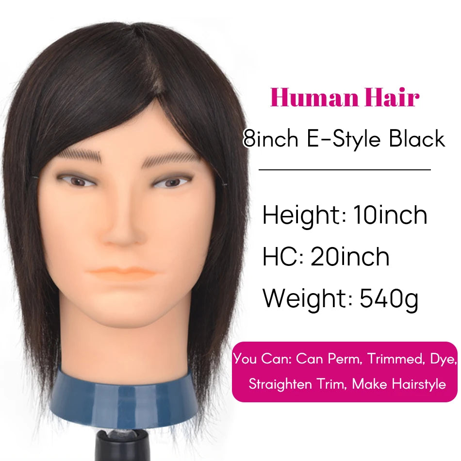 100% Real Human Hair Mannequin ,Styling Heads Cosmetology Practice Heads.