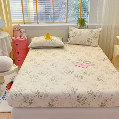 2025 New 100% Cotton Bed Sheet Flower Series Double , King Sheets For Girls, Boys, Single, Queen King Size