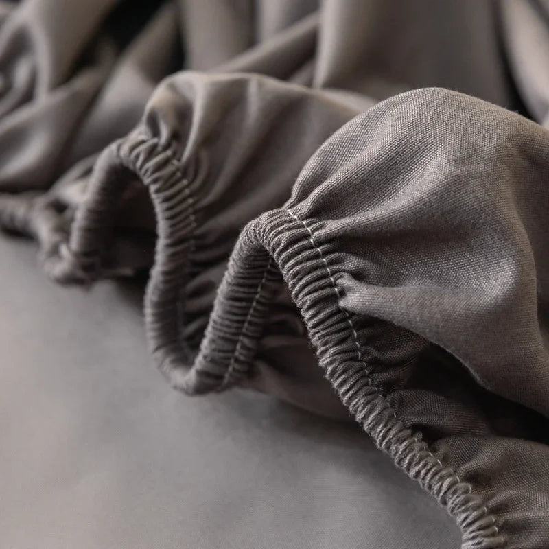 Luxury Double 100% Cotton Bed Sheet  Fitted  Elastic Mattress Cover