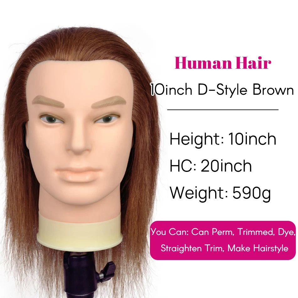 100% Real Human Hair Mannequin ,Styling Heads Cosmetology Practice Heads.