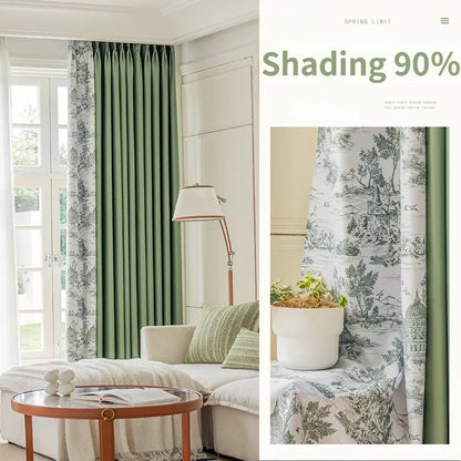 French Pastoral Style Drapes Light Luxury Bedroom Blackout Curtains