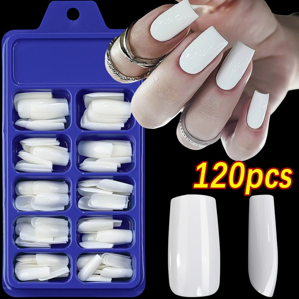 576pcs/Box Colorful Fake Nails Black Red Design, Oval Short Square Press On Mixed Full Cover Nail Tips.