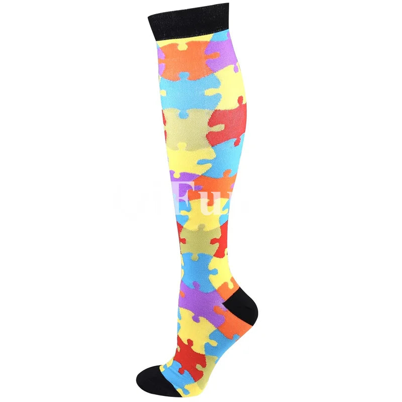 Men & Women New Compression Socks, Sports Socks ,Medical, Nursing, Edema, Diabetes, Varicose Veins ,Flight Travel Cycling Socks.