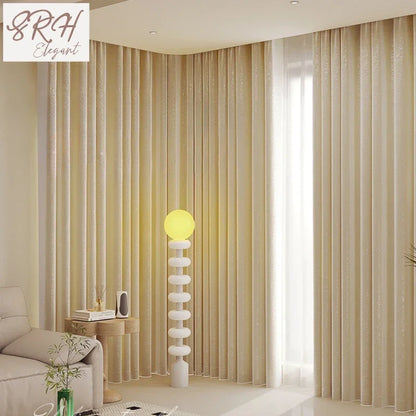 Bedroom Full Blackout Drapes, Bay Window Curtain, Insulated Living Room Drape, Balcony Sun Protection