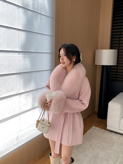 Winter Women's Real Fox Fur Coat