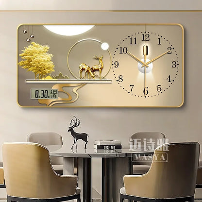 Digital Luxury Large Wall Clock, silent Timepiece,  Living Room Decorations!!